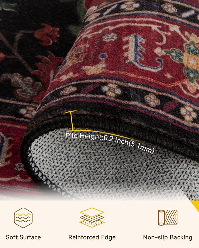 RELEANY Washable Area Rug, Runner 2'x10', Water Repellent, Pet Friendly - Image 3