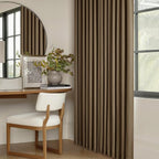 Dutch Cocoa Pinch Pleated 100% Blackout Linen Curtains 84 Inch Length 40x84 | - Image 9