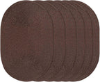 AHHFSMEI Placemats Set of 6 for Dining Table Washable Woven Vinyl Non-Slip 18x12 inches Placemat Heat-Resistant Durable Table Mats for Dining Table Easy to Clean (Oval Brown, 6)