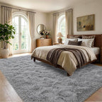 Noahas 4'x5'3'' Grey Fluffy Soft Area Rug Non-Slip - Image 3