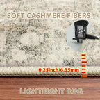 6x9 Area Rugs for Living Room Washable Bedroom Dining Room Beige Brown | Modern - Image 6