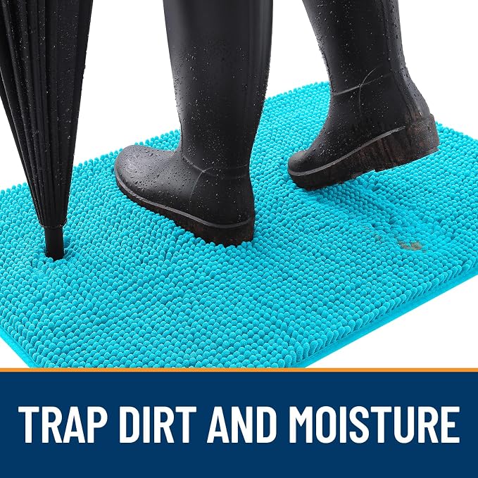 OLANLY Dog Door Mat for Muddy Paws 40x24, Super Absorbent Chenille Mud Mat | - Image 2