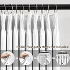White Blackout Curtains 104 Inches Long, Custom Made Pinch Pleated Memory - Image 2