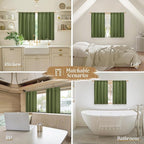 Semi Sheer Linen Curtains 45 Inch Length - Image 6