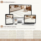 cotiled 10x10 Area Rugs Washable Boho Living Room Rug Brown/Cream | Solve - Image 8