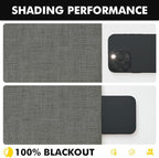 MIULEE 100% Blackout Linen Curtains 42 x 63 Inch Dark Grey 2 Panels | Thermal - Image 7