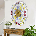 The Gears Clock Wall Clock Italy Collection with Moving Gears (Positano, 36 inch Round)