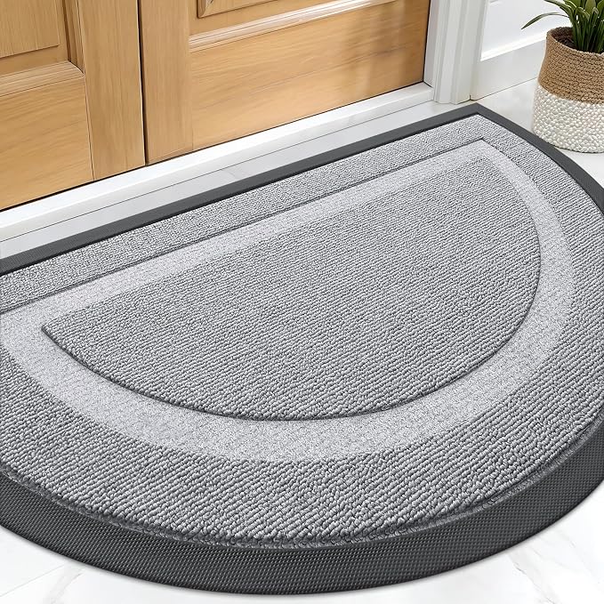 OLANLY Half Circle Front Door Mat Outside 71x23 All-Season Rubber Doormat | by OLANLY