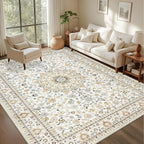6x9 Area Rugs Living Room: Washable Vintage Rug - Image 3