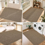 BEQHAUSE Dirt Trapper Door Mat 48" x 72", Non-Slip Washable Doormats, Low - Image 8