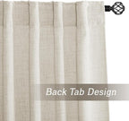 RYB HOME Sheer Curtains 108 inches, Extra Long Floor to Ceiling Curtains | - Image 3
