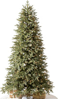 Balsam Hill 9ft Pre-Lit Stratford Spruce - Slim Artificial Christmas Tree with 1,000 Clear LED Lights, True Needle Foliage, Easy Plug Technology & Premium Stand for Small Spaces