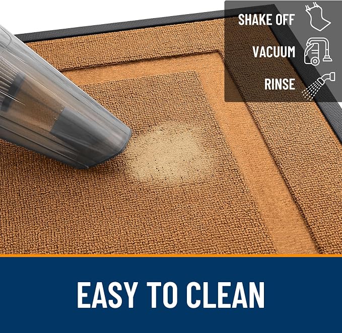 OLANLY Front Door Mat Outside 33x21, All-Season Heavy-Duty Rubber Doormat | - Image 5