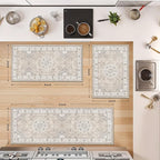 4 Pieces Kitchen Rug Set: Washable Water Resisitant Carpet - Image 4
