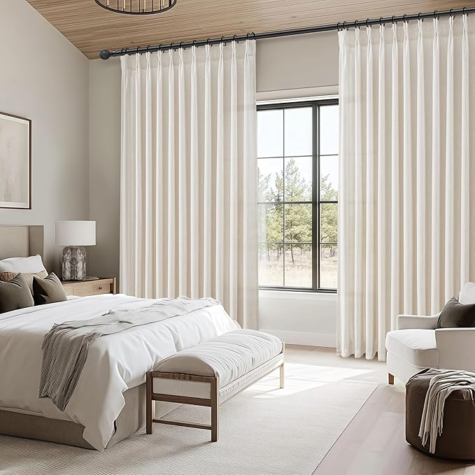 Extra Wide 70 Inch Memory Trained Pinch Pleated Curtains 92 Inches Long - Image 7