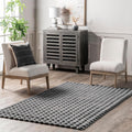 nuLOOM Jeni Checkered 3x5 Machine Washable Accent Rug for Living Room Bedroom Dining Room Entryway Kitchen, Dark Grey