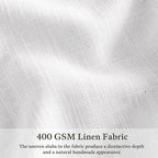 92 Inches White Linen Pinch Pleated Semi Sheer Boho Curtains 50 Inch Wide | - Image 3