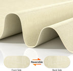 DOLOPL Large Placemats Set of 6, Oval Reversible Wipeable & Non-Slip Place Mats, Modern Faux Leather Table Mats for Kitchen, Neutral Tablemats for Dining Table Decor, Wedding, Party(Beige)