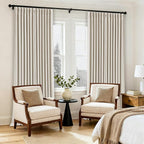 Natural Extra Wide Pleated Linen Blackout Curtains 84 Inches Long 70W x 84L | - Image 9