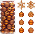 Valery Madelyn Christmas Tree Decorations Ornament Set for Fall Halloween, 50ct 2 Inches Orange Shatterproof Christmas Ball Ornaments Hanging Xmas Holiday Party Decor
