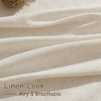 Cream Beige Linen Curtains 84 Inches Long - Image 4