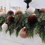 4inch Velvet Christmas Ornaments, 6pcs Multicolor Flocked Ornaments for Christmas Tree Decorations