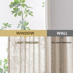 MYSKY HOME Oatmeal French Door Curtains - Image 6