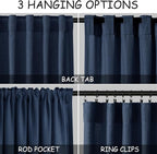 Extra Long Denim Blue Linen Curtains 120 Inch - Image 2