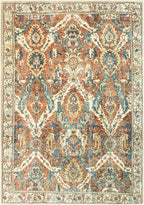 Keen Home Design 5x7 Rug - Machine Washable Area Rug with Non-Slip Backing, Ideal for Living Room, Dining Room, Bedroom - Vintage, Easy Clean, Durable, Low Pile Rug - (5' x 7')