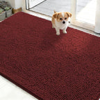 OLANLY Dog Door Mat for Muddy Paws 48x30, Super Absorbent Chenille Mud Mat | by OLANLY