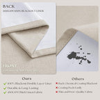 92 Inch Long Pinch Pleated Blackout Curtains Natural - Image 6