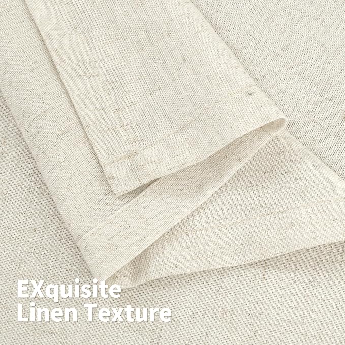 YoungsTex Natural Linen Curtains 72 Inch Length 2 Panels - Image 8