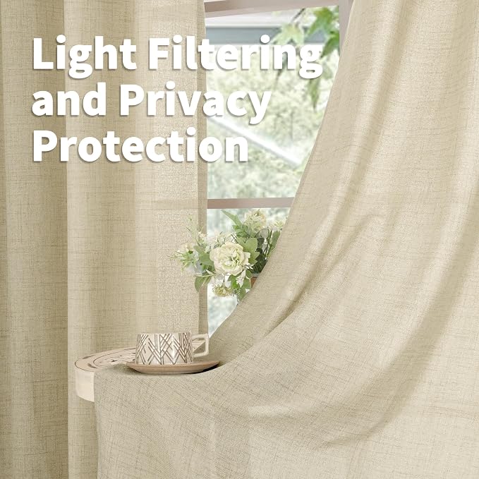 YoungsTex Linen Curtains 84 Inch Length - Image 3