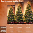 ODEETRONIC Rustic Tree Topper Lights, 10" Rattan Natural Christmas Star Tree Topper, 10 Clear Lights Warm White Hollow Tree Topper, 120V UL Certified Christmas Star Topper for Xmas Tree Home Party