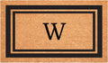 Calloway Mills 152962436W Black Border 24" x 36" Monogram Doormat, (Letter W)