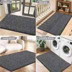BEQHAUSE Dirt Trapper Door Mat 24"x36", Non-Slip Washable Doormat, Charcoal | - Image 8