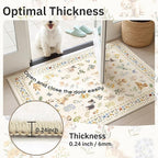 Soalmost Dog 6x9 Area Rugs for Living Room, Washable Animal Soft Rug Beige | - Image 9