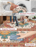 SERISSA 2x6 Washable Non Slip Boho Runner Rug - Image 2