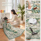 5x7 Area Rugs for Living Room, Large Washable Rug, Dining Room, Low Pile - Image 5