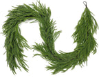 Christmas Garlands Norfolk Pine Garland Real Touch Artificial Faux Greenery Garland for Holiday Indoor Outdoor Decor 6FT