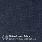 MIULEE Decorative Linen Pillow Covers 22x22 Inch Navy Blue | Boho Farmhouse​ - Image 2