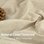YoungsTex Burlap Linen Curtains 80 Inches Length - Image 3