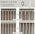 Extra Wide Curtains 90 Inches Long 60 Inch Width Burlywood Birch | Light - Image 4