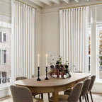 102 Inch Long Linen Curtains Extra Wide 70 Inch Width Natural | Pinch Pleated by Twodrapes