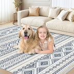 cotiled Boho 5x8 Area Rugs for Living Room: Soft Moroccan Washable Rug | Solve - Image 8