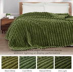 Exclusivo Mezcla Striped Twin Size Fleece Blanket - Image 3