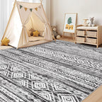 cotiled Boho 5x8 Area Rugs for Living Room: Soft Moroccan Washable Rug | Solve - Image 8
