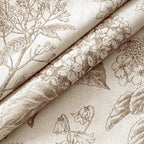 Set of 2 Decorative Floral Pillow Covers 22x22 Inch Light Brown | Neutral - Image 2