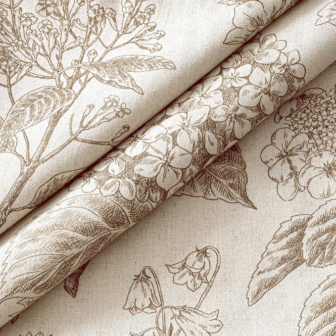 Set of 2 Lumbar Floral Pillow Covers 12x20 Inch Light Brown | Decorative - Image 2