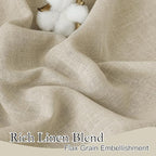 RYB HOME Linen Curtains 63 inch Length - Image 3
